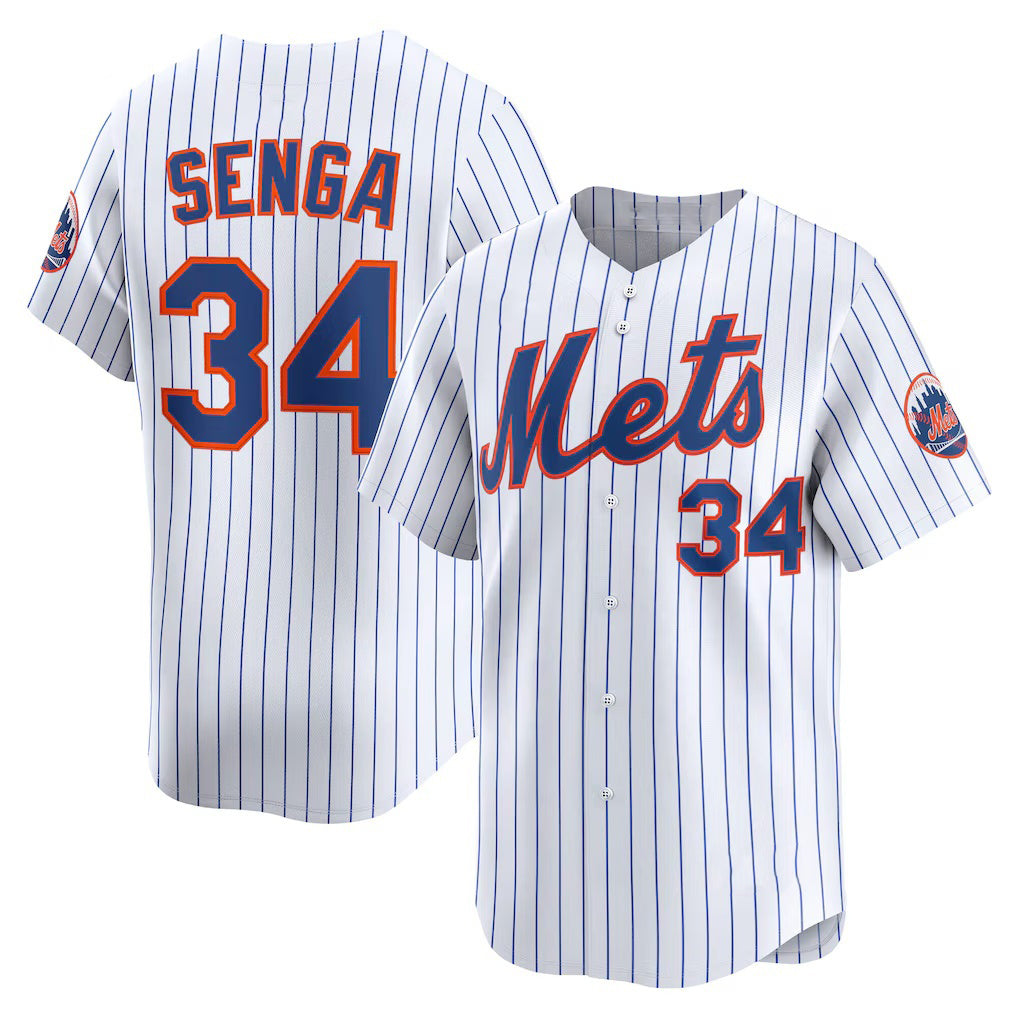 NY.Mets #34 Kodai Senga White Home Limited Player Jersey