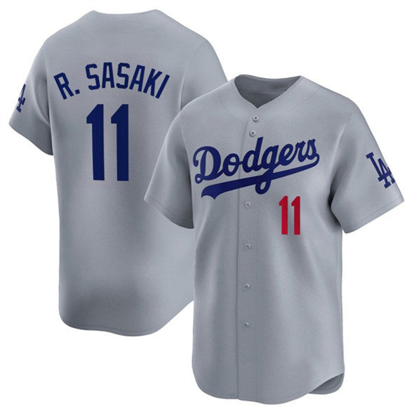 LA.Dodgers #10 Roki Sasaki Gray 2025 Alternate Limited Stitched Jersey
