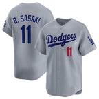 LA.Dodgers #10 Roki Sasaki Gray 2025 Alternate Limited Stitched Jersey