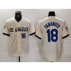 LA.Dodgers #18 Yoshinobu Yamamoto Number Cream 2024 City Connect 2 Limited Stitched Jersey