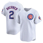C.Cubs #2 Nico Hoerner White Home Limited Player Jersey