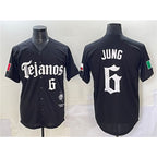 T.Rangers #6 Josh Jung Black Mexico 2025 Vapor Premier Limited Stitched Jersey