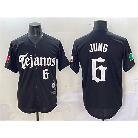 T.Rangers #6 Josh Jung Black Mexico 2025 Vapor Premier Limited Stitched Jersey