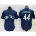 S.Mariners #44 Julio rodriguez Navy Blue Stitched Cool Base Jersey