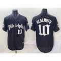 P.Phillies #10 J.T. Realmuto Black Gothic Vapor Limited Stitched Jersey