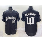 P.Phillies #10 J.T. Realmuto Black Gothic Vapor Limited Stitched Jersey