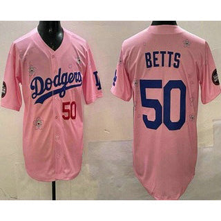 LA.Dodgers #50 Mookie Betts Pink 2025 Tokyo Series Limited Jersey