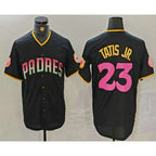 SD.Padres #23 Fernando Tatis Jr. Black 20th Anniversary Cool Base Stitched Jersey