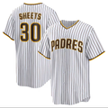 SD.Padres #30 Gavin Sheets White Home Replica Jersey