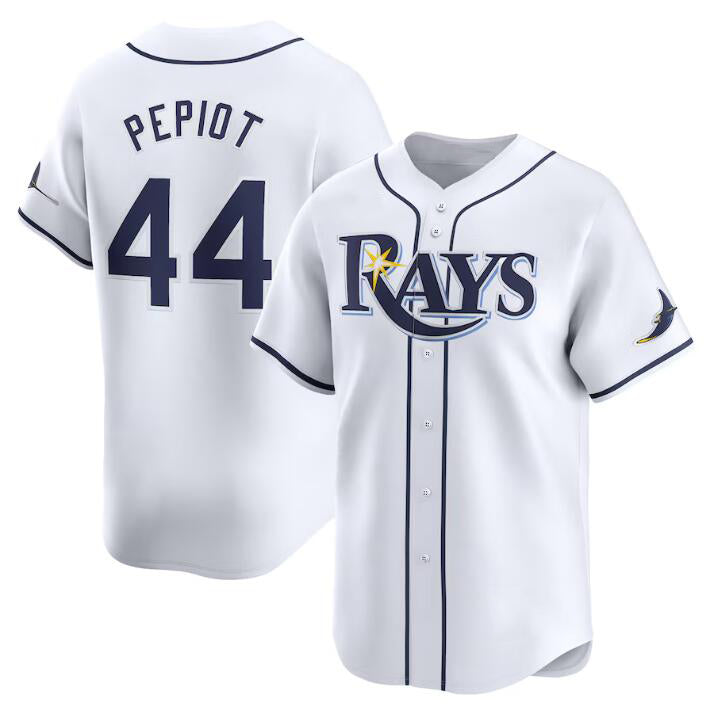 TB.Rays #44 Ryan Pepiot White Home Limited Stitched Jersey