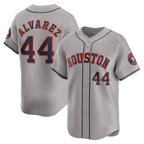 H.Astros #44 Yordan Alvarez Gray Away Limited Player Jersey