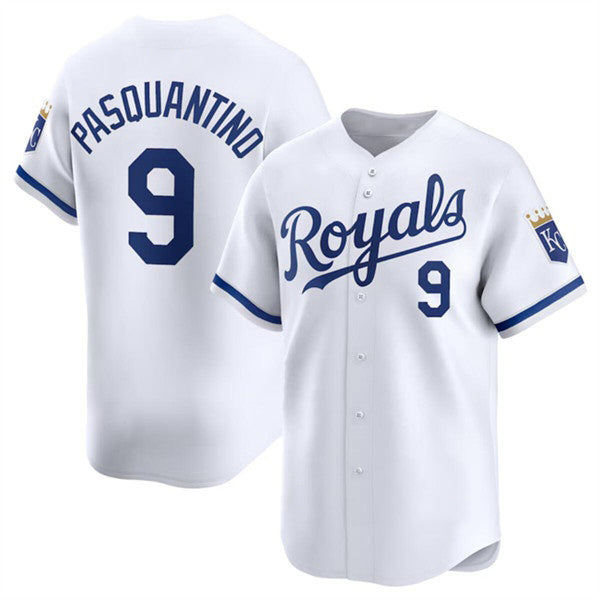 KC.Royals #9 Vinnie Pasquantino White 2024 Home Limited Stitched Jersey