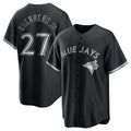 TB.Jays #27 Vladimir Guerrero Jr. Black Lights Out Limited Stitched Jersey
