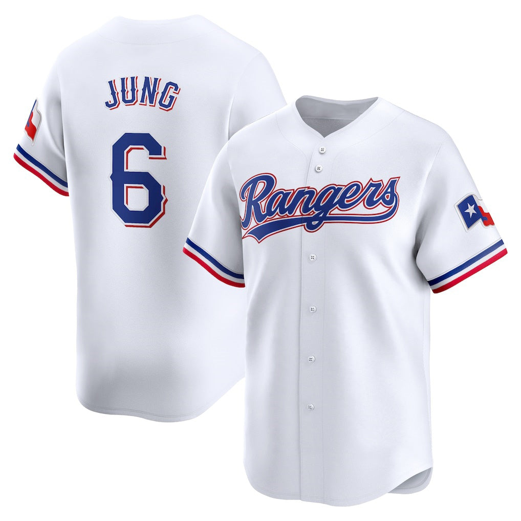 T.Rangers #6 Josh Jung White Home Limited Player Jersey