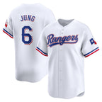 T.Rangers #6 Josh Jung White Home Limited Player Jersey