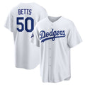 LA.Dodgers #50 Mookie Betts White 2025 World Series Champions Home Cool Base Stitched Jersey