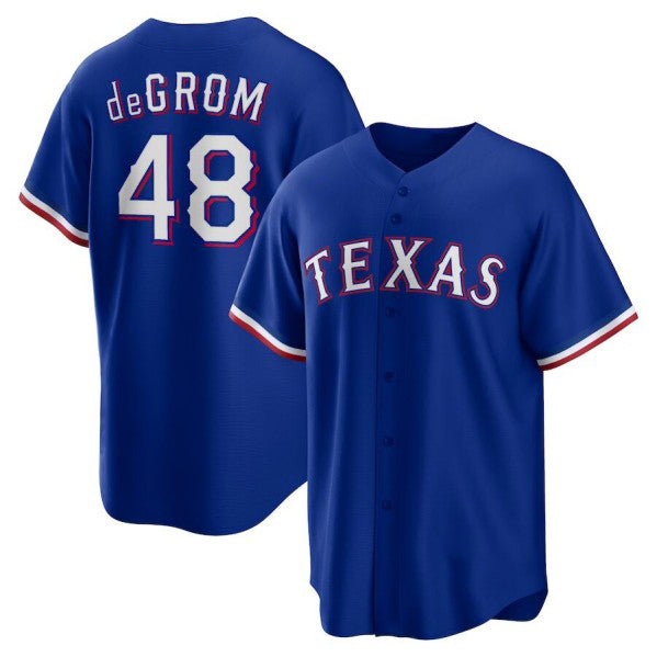 T.Rangers #48 Jacob deGrom Royal Cool Base Stitched Jersey