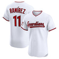 C.Guardians #11 Jose Ramirez White Home Elite Jersey