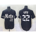 NY.Mets #22 Juan Soto Black 'Gotham Gothic Edition' Vapor Premier Limited Stitched Jersey