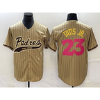 SD.Padres #23 Fernando Tatis Jr. Tan NEW 2023 City Connect Cool Base 2 Stitched Jersey