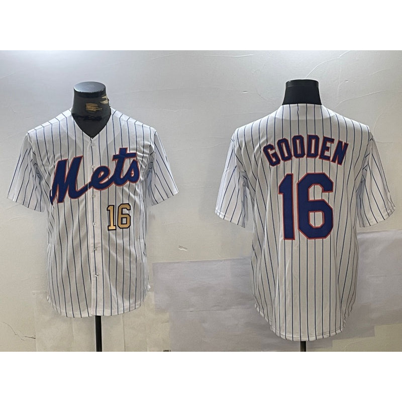 NY.Mets #16 Dwight Gooden White Cool Base Stitched Jersey