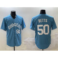 LA.Dodgers #50 Mookie Betts Light Blue Limited Stitched Jersey
