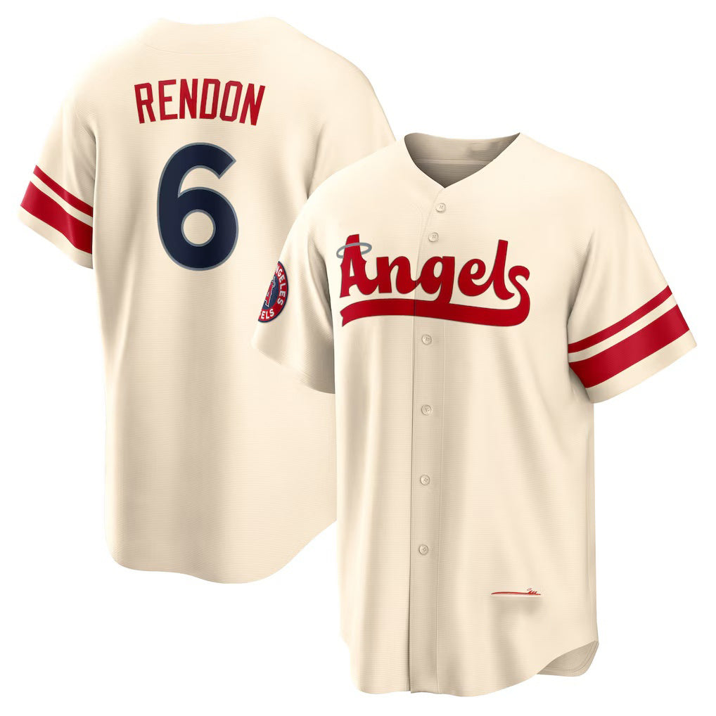 LA.Angels #6 Anthony Rendon Cream City Connect Replica Player Jersey