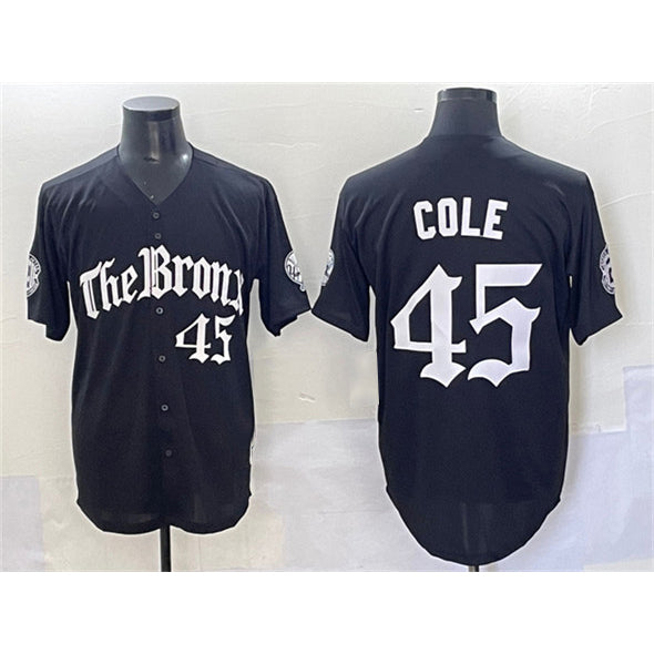 NY.Yankees #45 Gerrit Cole Black 'Gothic Legacy Edition' Vapor Premier Limited Stitched  Jersey