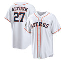 H.Astros #27 Jose Altuve White 2022 World Series Home Stitched  Jersey