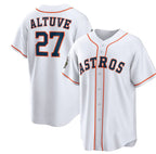 H.Astros #27 Jose Altuve White 2022 World Series Home Stitched  Jersey