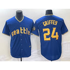 S.Mariners #24 Ken Griffey Blue 2023 City Connect Cool Base Stitched Jersey