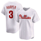 P.Phillies #3 Bryce Harper White Home Limited Player Jersey