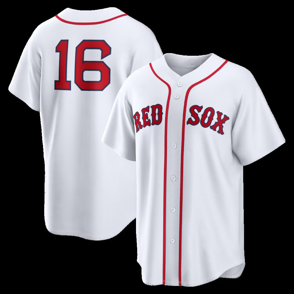 BR.Sox #16 Jarren Duran White Home Replica Jersey