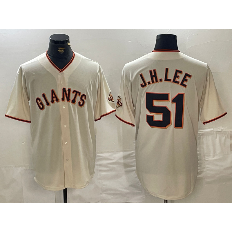 SF.Giants #51 Jung Hoo Lee Cream 2024 Home Limited Stitched ersey