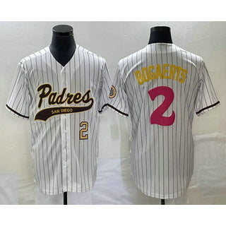 SD.Padres #2 Xander Bogaerts Number White NEW 2023 City Connect Cool Base Stitched Jersey