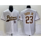 SD.Padres #23 Fernando Tatis Jr. White NEW 2023 Cool Base Stitched Jersey