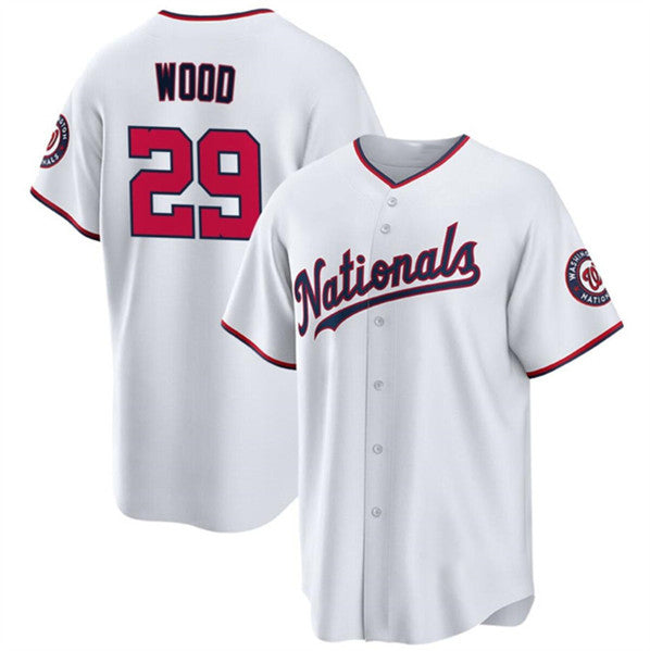 W.Nationals #29 James Wood White 2024 Home Limited Stitched Jersey