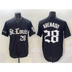 St. Louis Cardinals #28 Nolan Arenado Black 'Gothic Legacy Edition' Vapor Premier Limited Stitched l Jersey