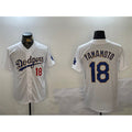 LA.Dodgers #18 Yoshinobu Yamamoto White Gold Home Limited Stitched Jersey