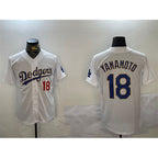LA.Dodgers #18 Yoshinobu Yamamoto White Gold Home Limited Stitched Jersey