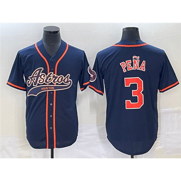 H.Astros #3 Jeremy Pena Navy Cool Base Stitched Jersey