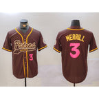 SD.Padres #3 Jackson Merrill Brown Cool Base 2 Stitched Jersey