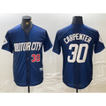 D.Tigers #30 Kerry Carpenter Number 2024 Navy City Connect Cool Base Limited Stitched Jersey