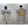 NY.Yankees #99 Aaron Judge White Pinstripe Without Name Fashion Cool Base 2 Jersey